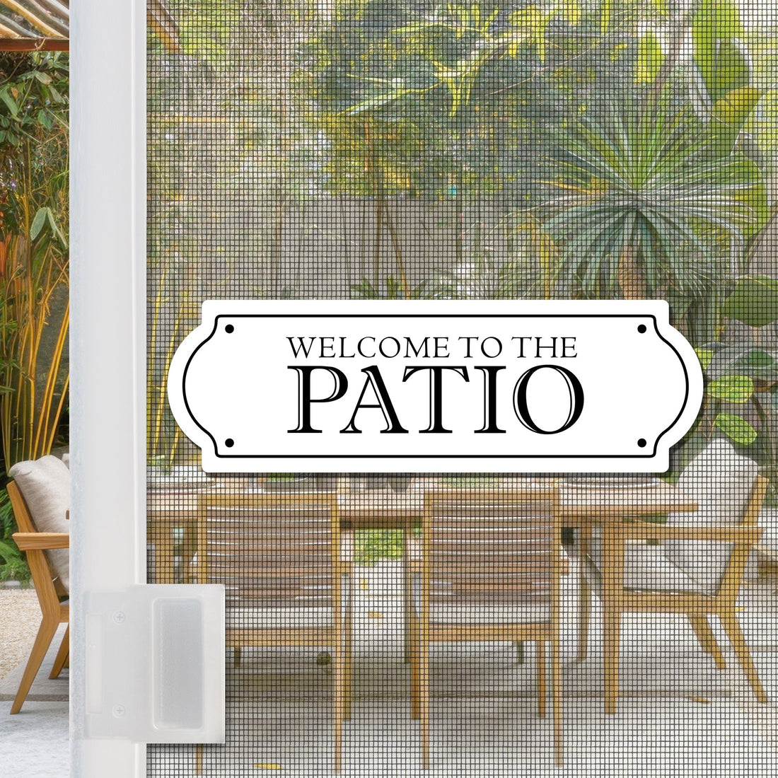 Patio Sign for Screen Door to Add Style and Safety