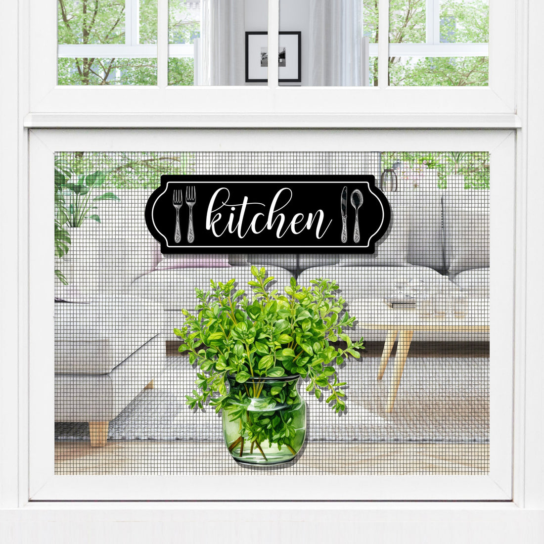 Kitchen + Small Green Plant Magnet