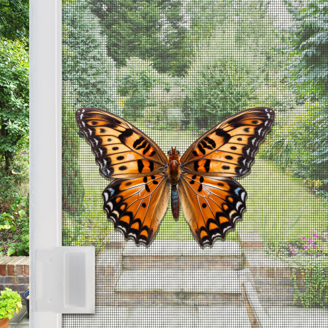 Orange Butterfly Acrylic Doors & Windows Decorations