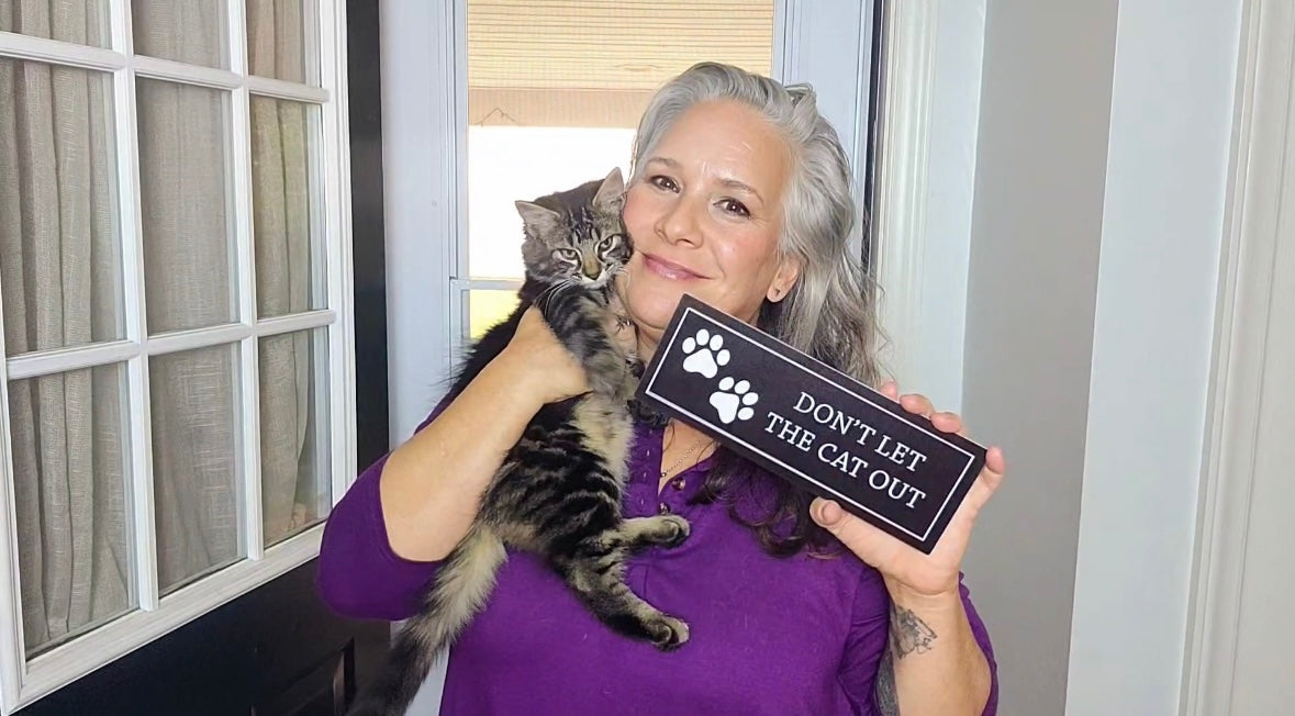 Acrylic Screen Door Magnets (Not for Retractable/Glass) - Cat Out Paws