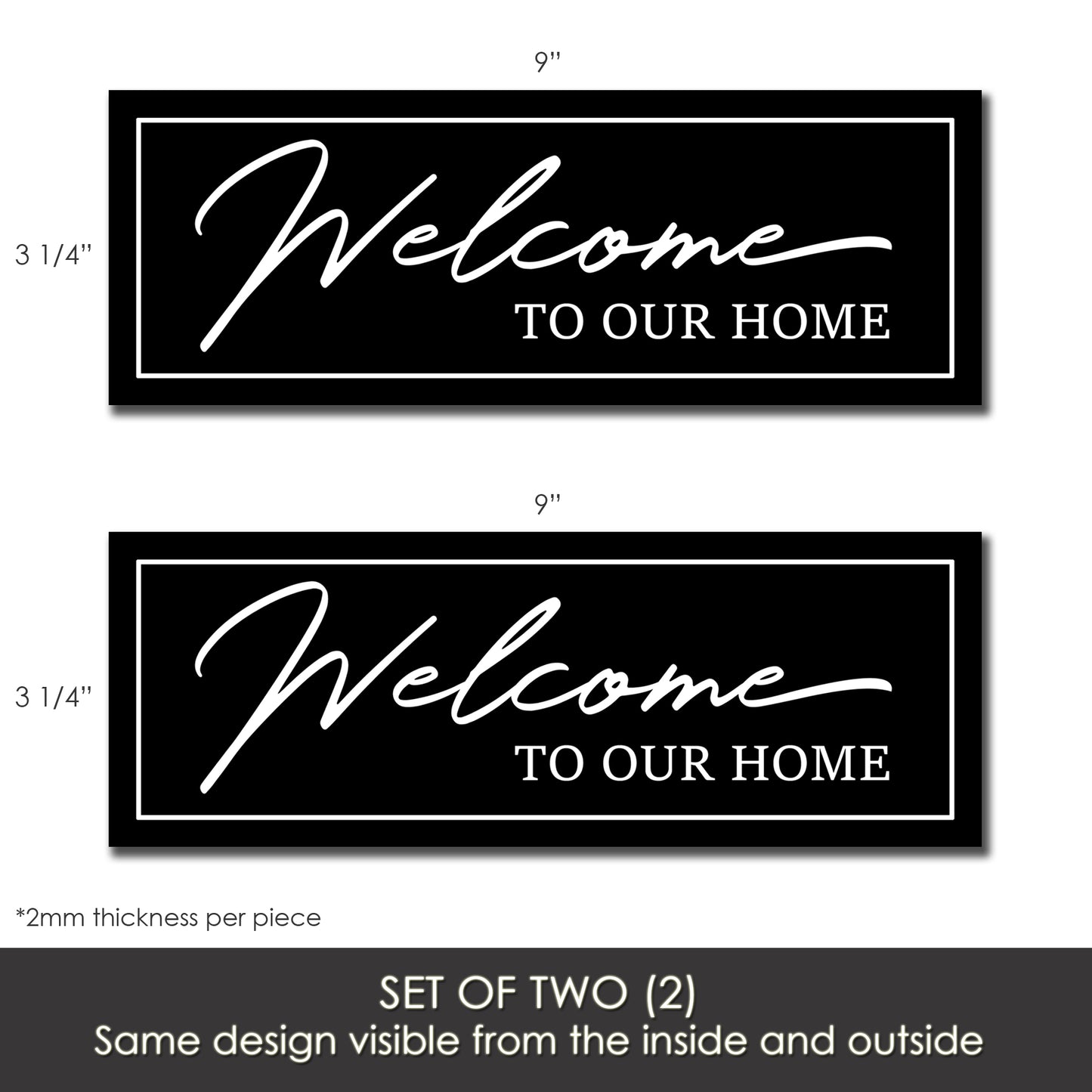 Acrylic Screen Door Magnets (Not for Retractable/Glass) - Welcome to Our Home