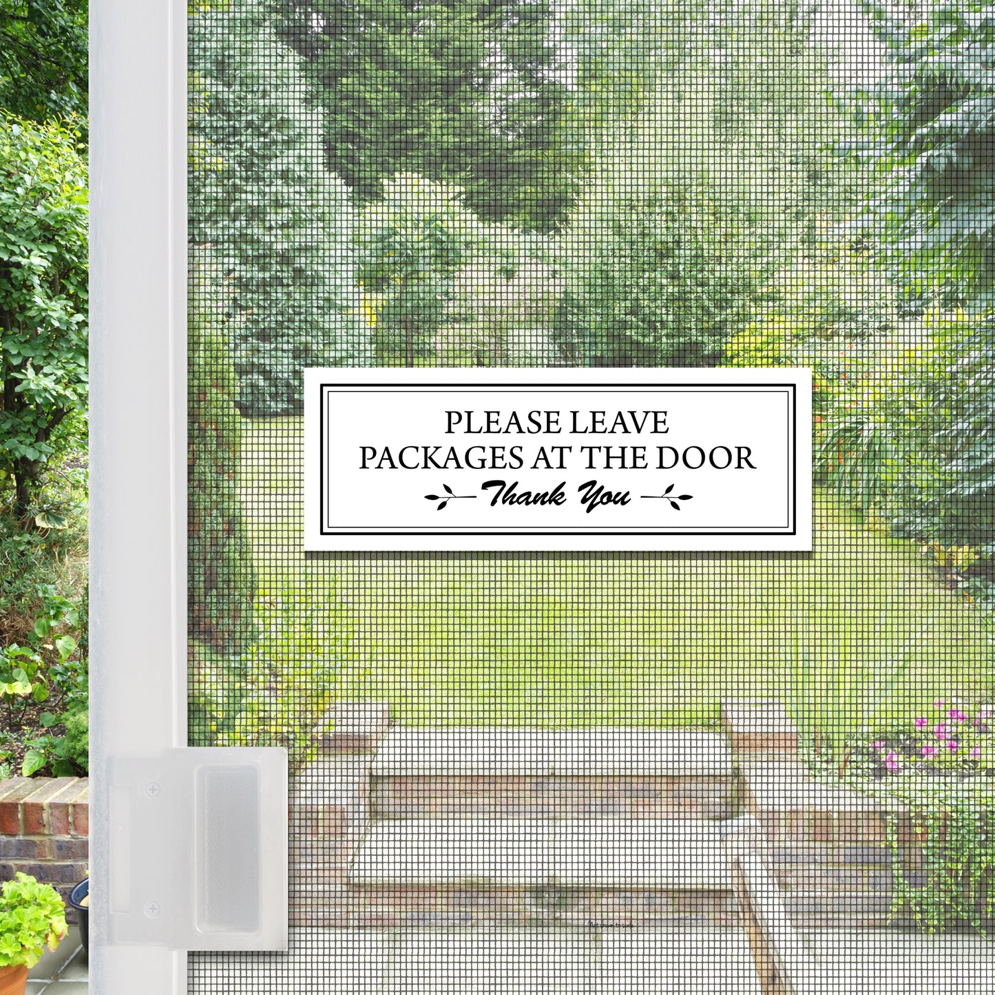 Acrylic Screen Door Magnets (Not for Retractable/Glass) - (Small) Packages at Door White