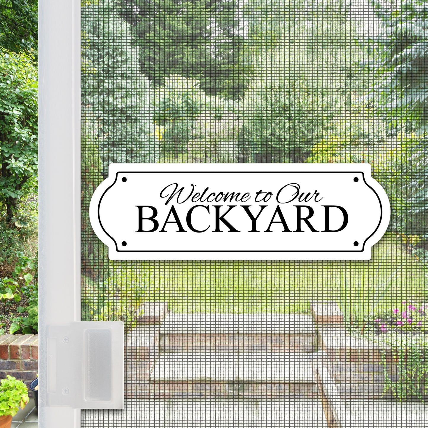 Acrylic Screen Magnets for Screen Doors & Windows (Set of 2) - Backyard