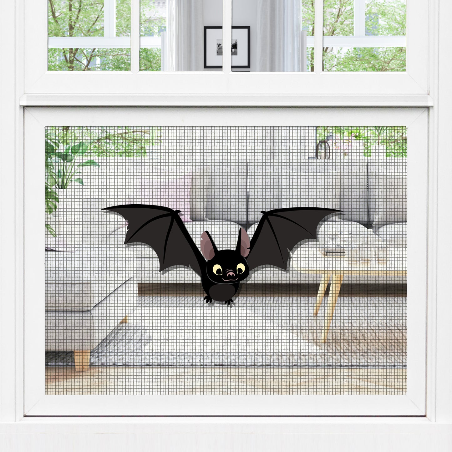 CLEARANCE Acrylic Screen Door Magnets (Not for Retractable/Glass) - (Small) Halloween Bat