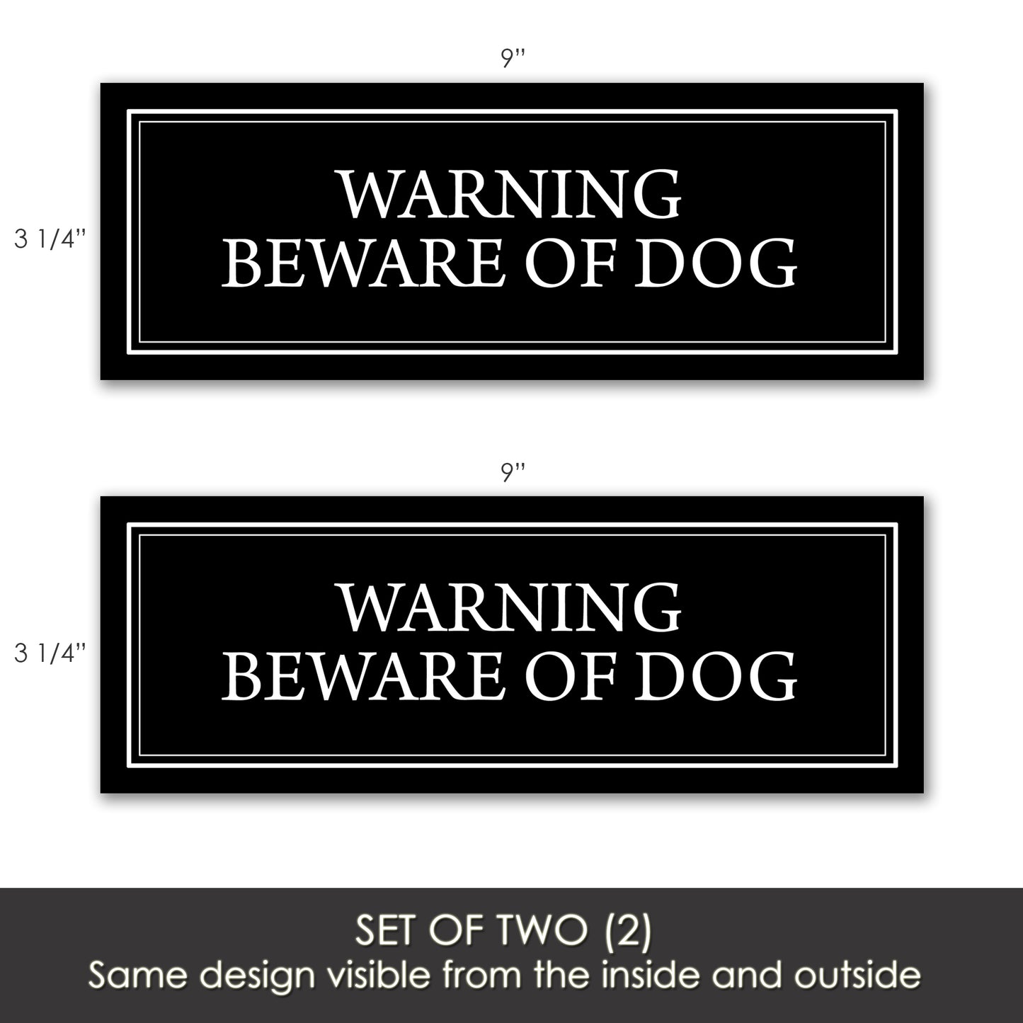 Acrylic Screen Door Magnets (Not for Retractable/Glass) - (Small) Beware of Dog
