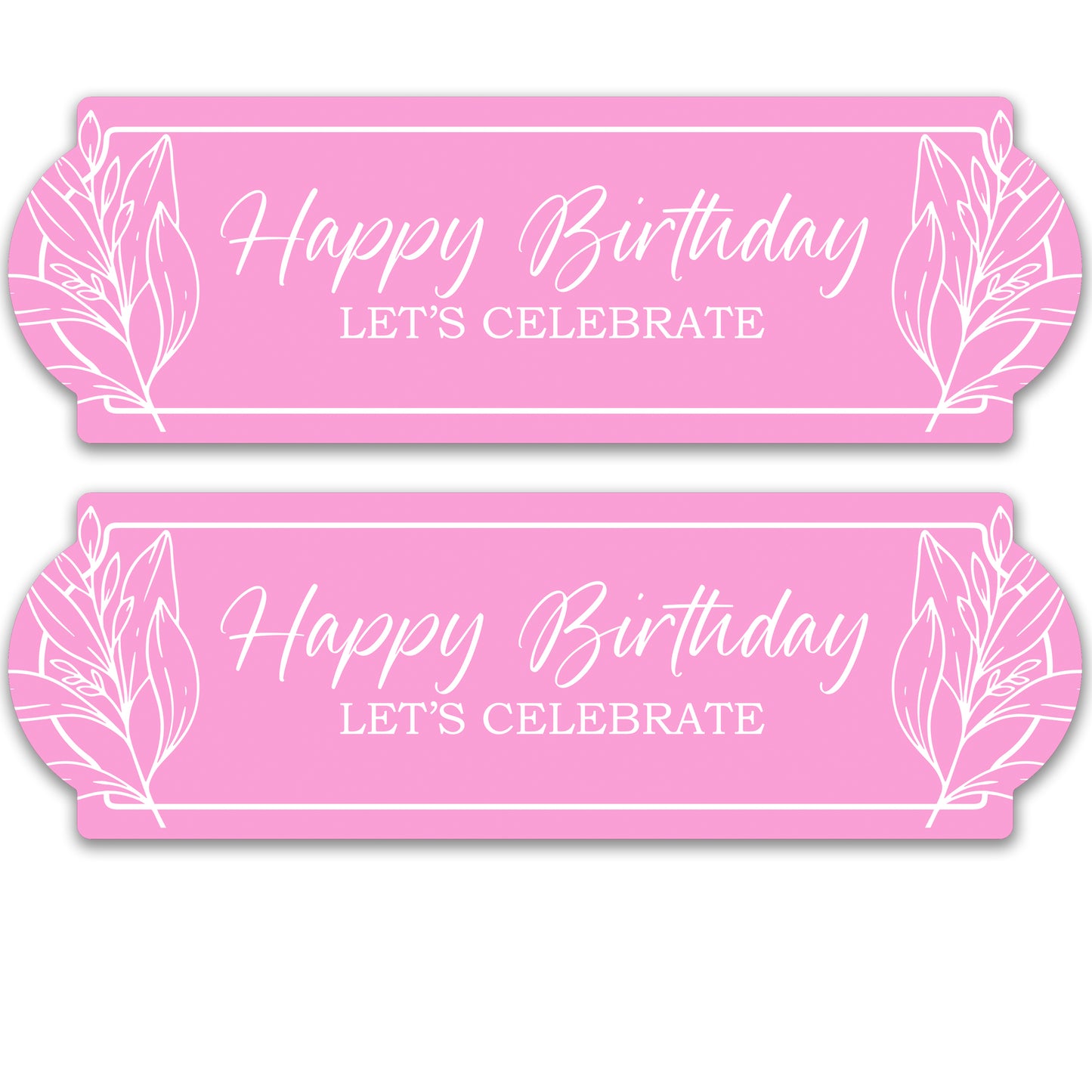 CLEARANCE Acrylic Screen Door Magnets (Not for Retractable/Glass) - Pink Birthday Floral