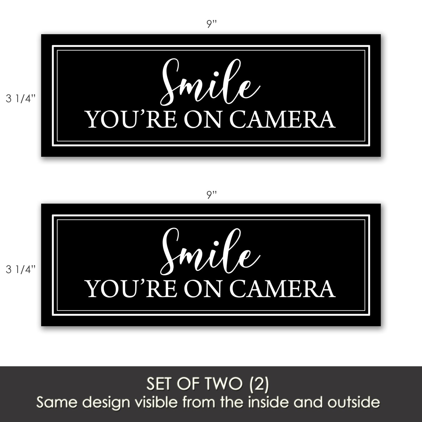 Acrylic Screen Door Magnets (Not for Retractable/Glass) - (Small) Smile You're on Camera