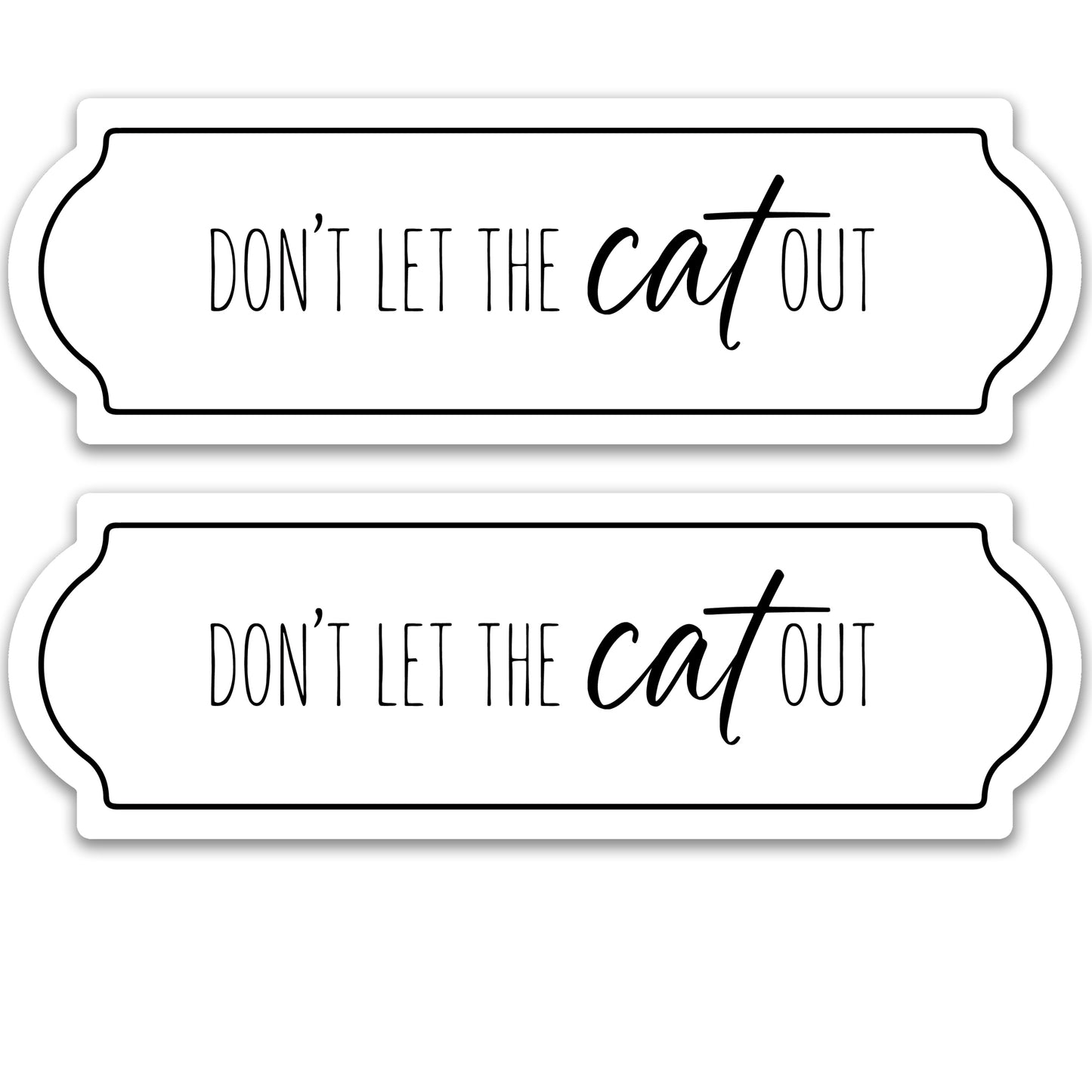 Acrylic Screen Door Magnets (Not for Retractable/Glass) - Cat Out