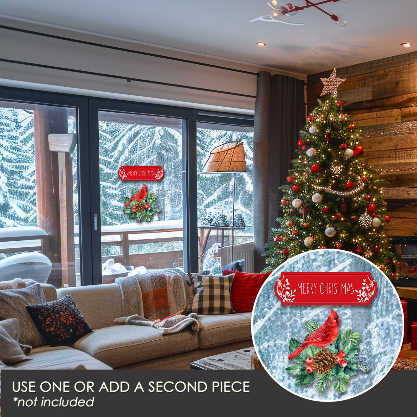 Acrylic Screen Door Magnets (Not for Retractable/Glass) - Red Cardinal