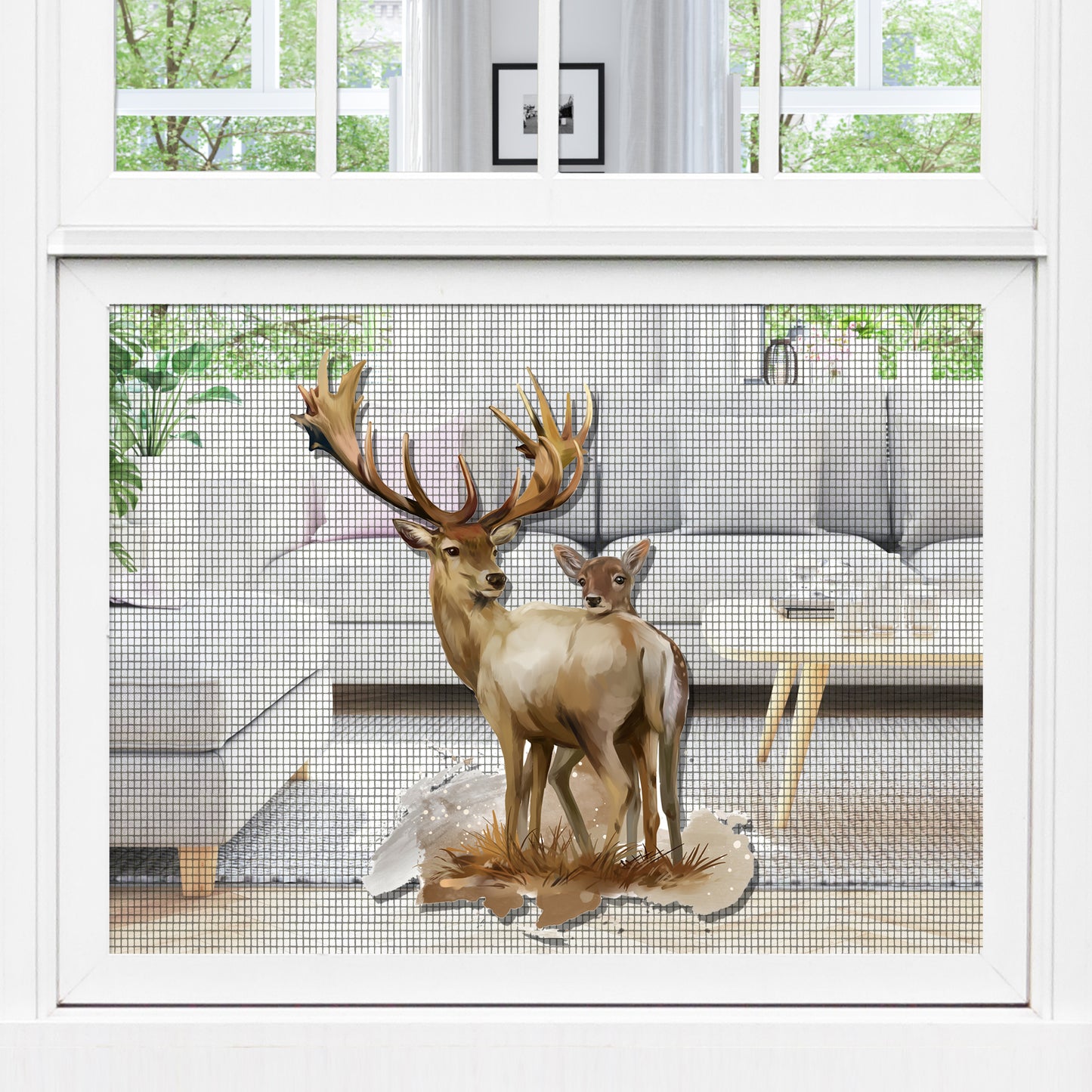CLEARANCE Acrylic Screen Door Magnets (Not for Retractable/Glass) - (Small) Deer