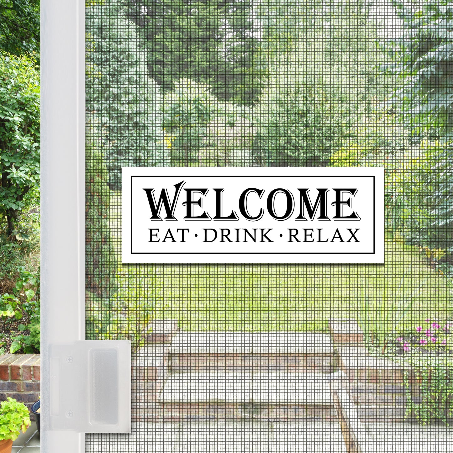 Acrylic Screen Door Magnets (Not for Retractable/Glass) - Eat Drink Relax