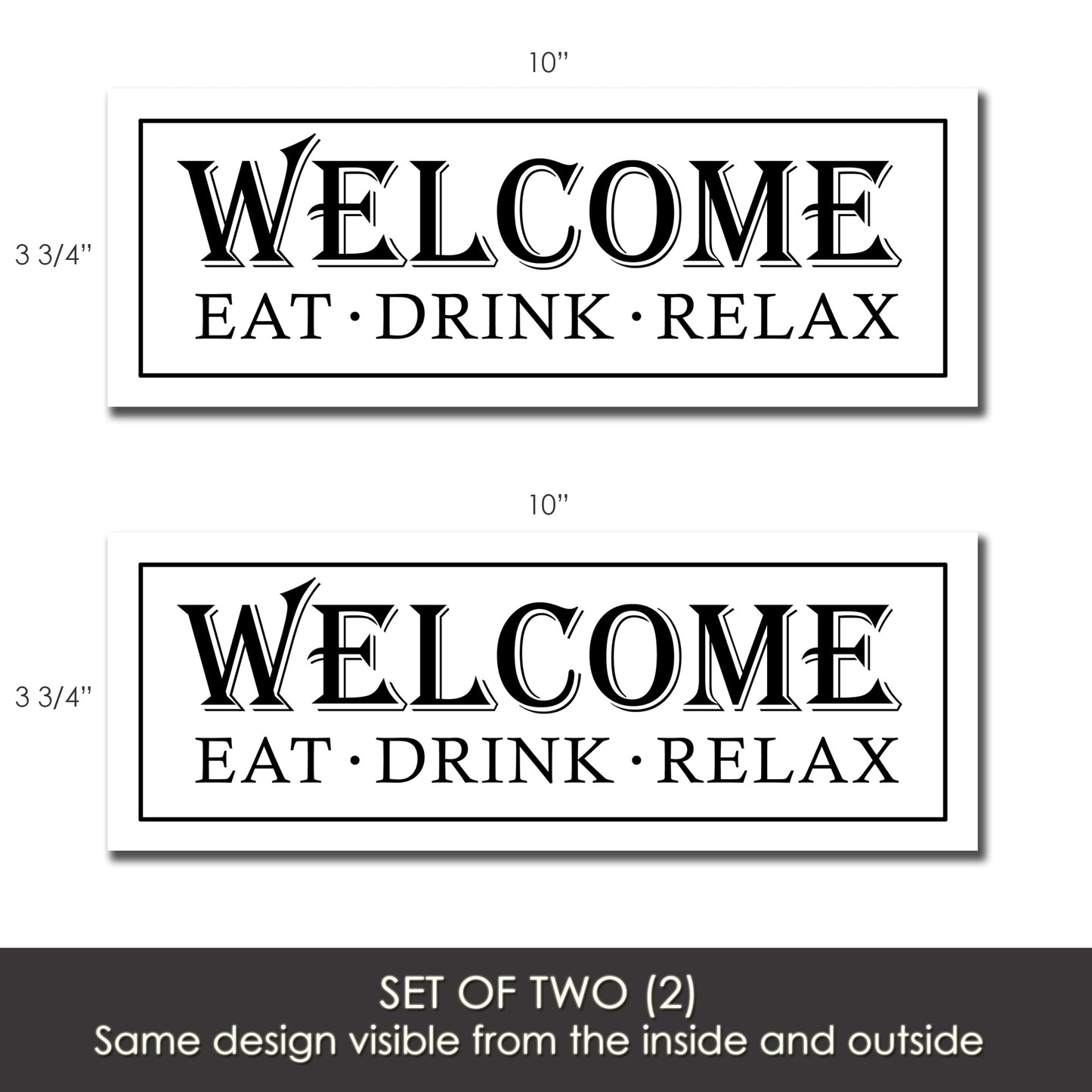 PRE-ORDER Flexible Screen Door Magnets (Set of 2) - Eat Drink Relax