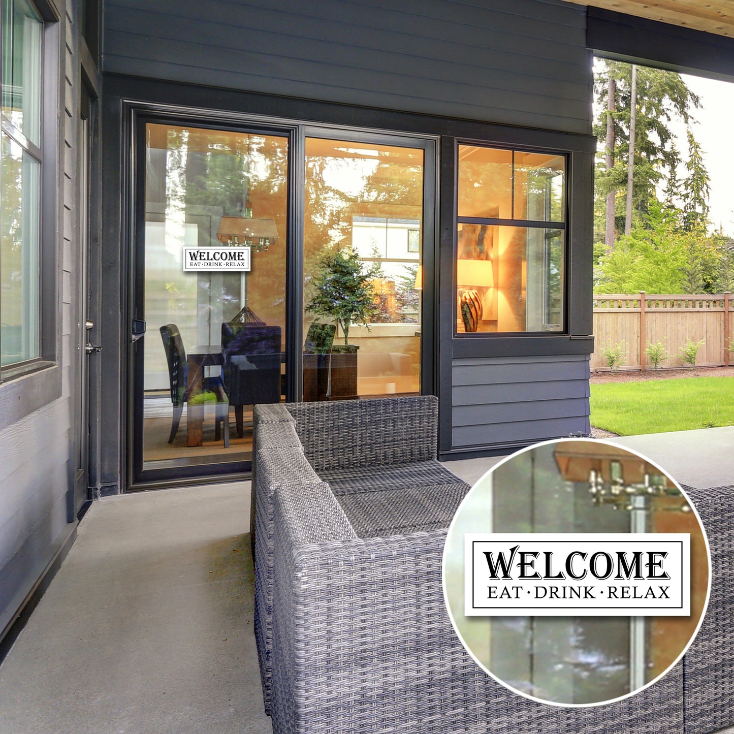 Acrylic Screen Door Magnets (Not for Retractable/Glass) - Eat Drink Relax