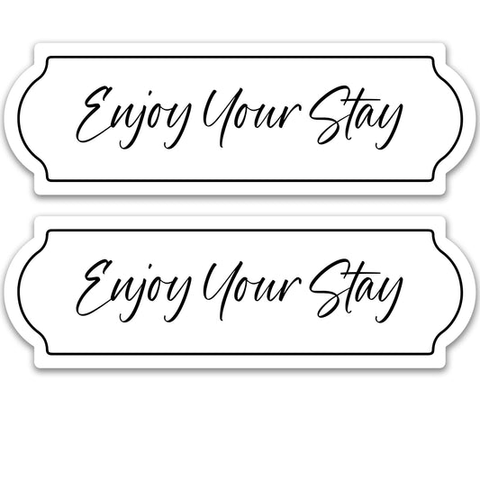 CLEARANCE Acrylic Screen Door Magnets (Not for Retractable/Glass) - Enjoy Your Stay