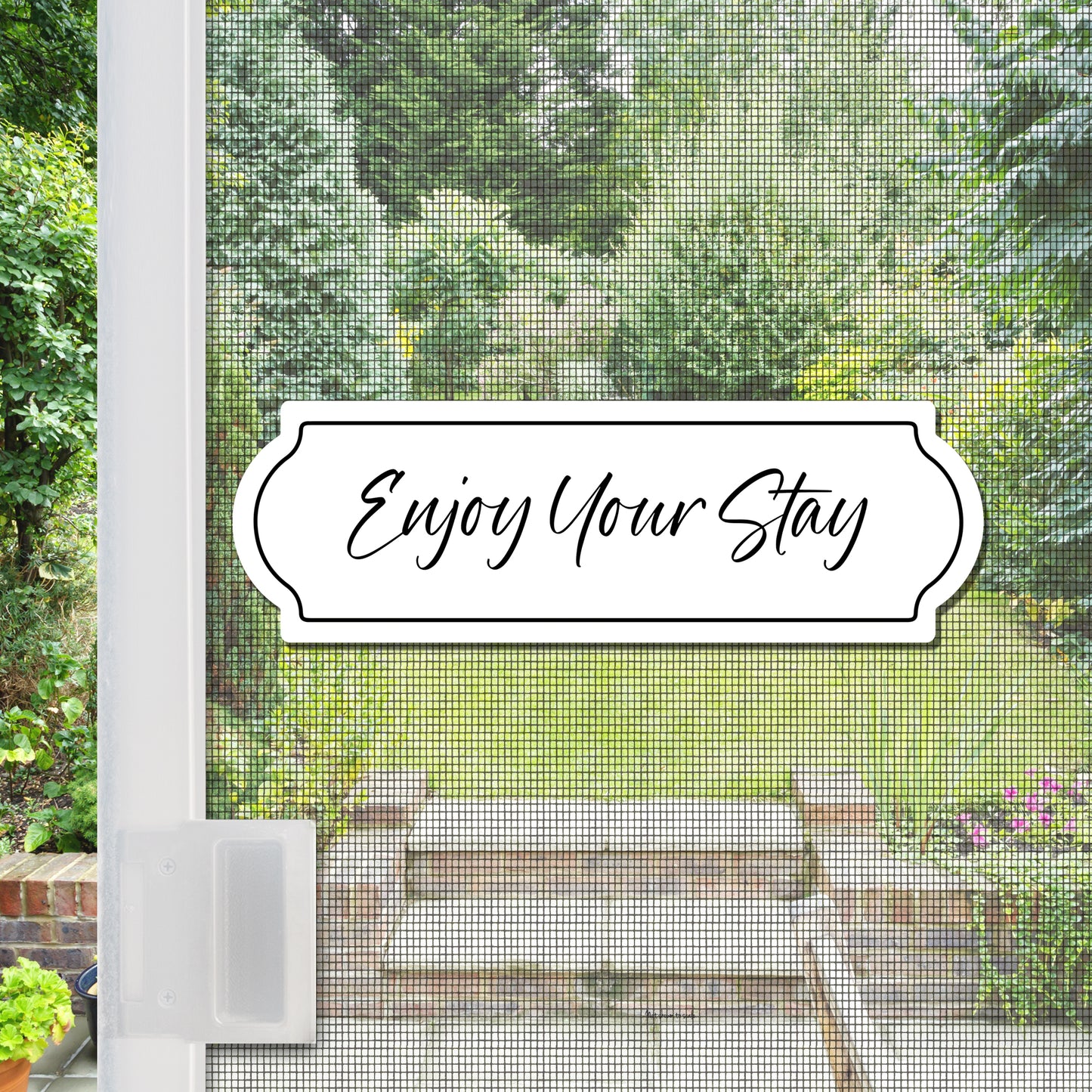 CLEARANCE Acrylic Screen Door Magnets (Not for Retractable/Glass) - Enjoy Your Stay