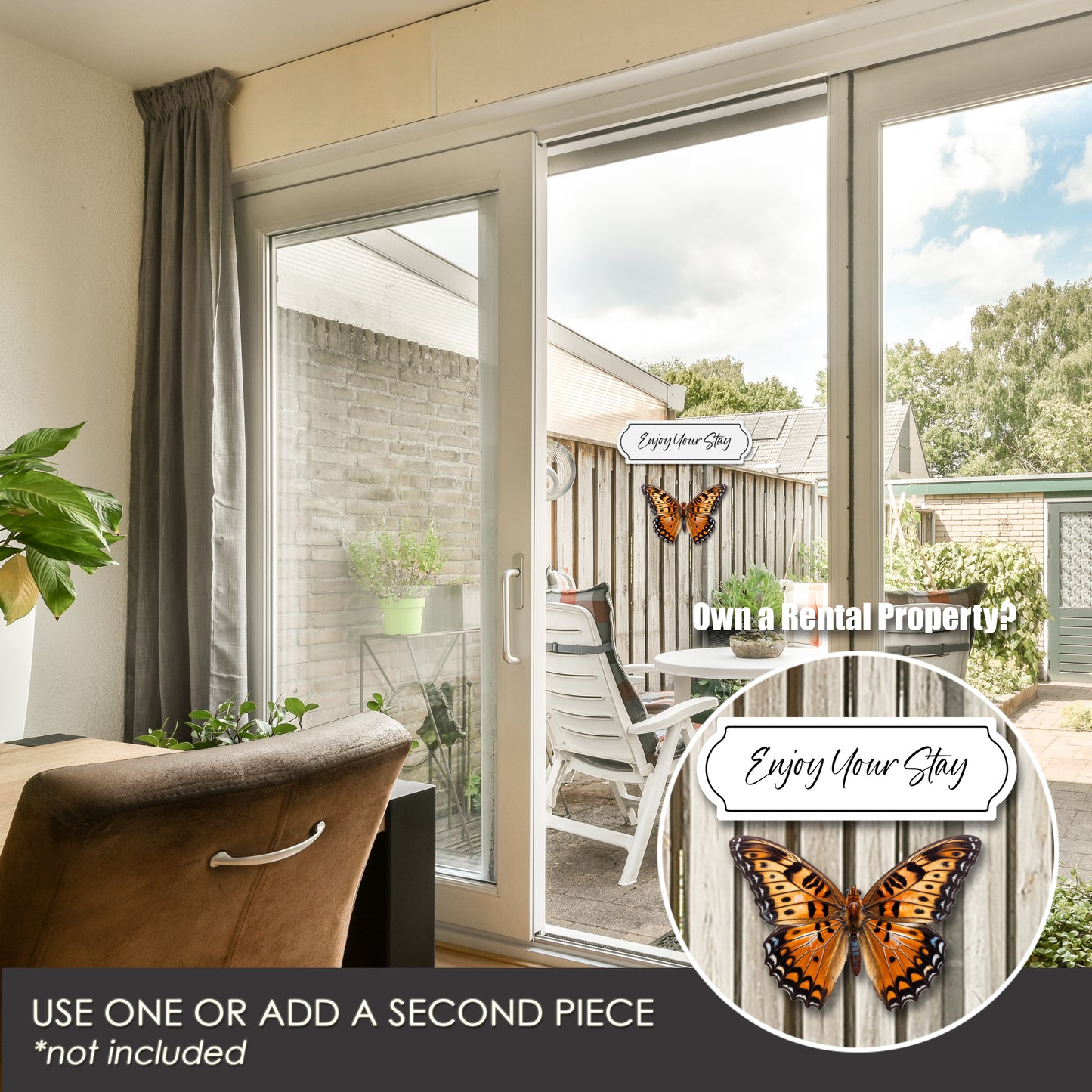 CLEARANCE Acrylic Screen Door Magnets (Not for Retractable/Glass) - Enjoy Your Stay