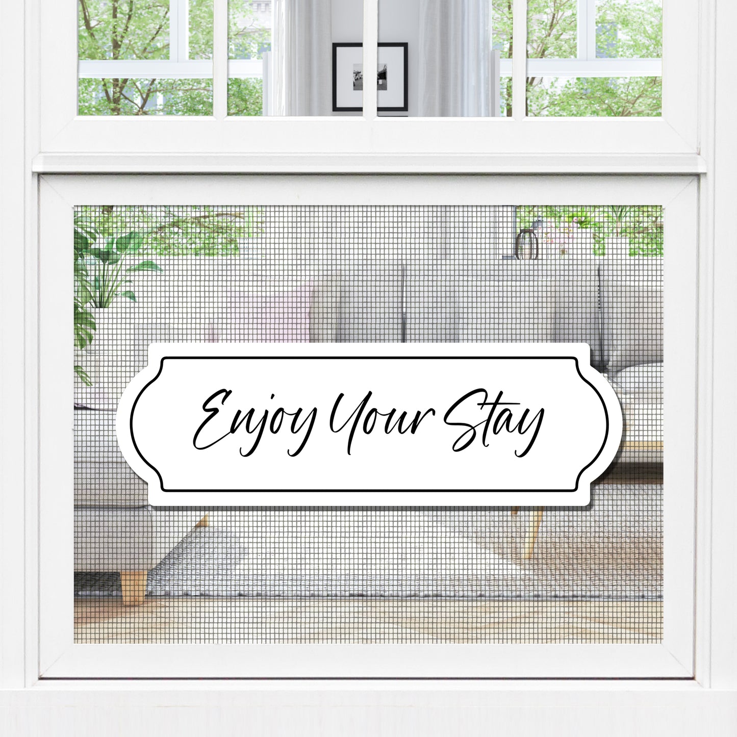 CLEARANCE Acrylic Screen Door Magnets (Not for Retractable/Glass) - Enjoy Your Stay