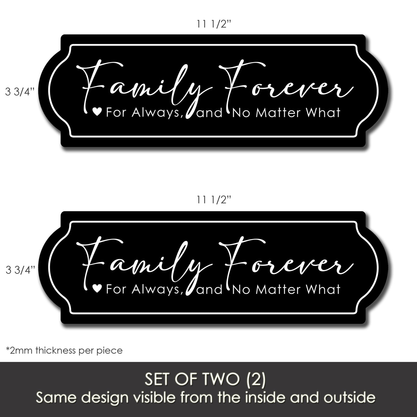 CLEARANCE Acrylic Screen Door Magnets (Not for Retractable/Glass) - Family Forever