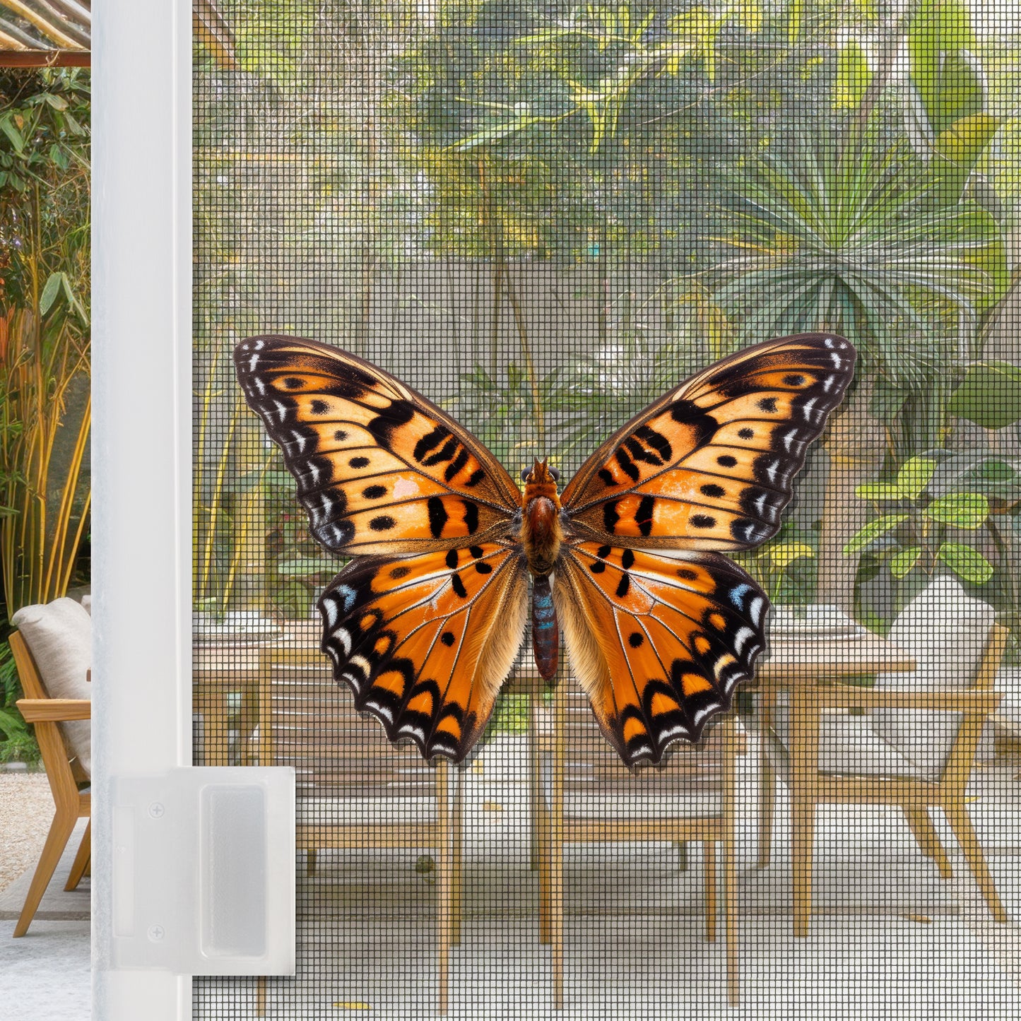Flexible Screen Door Magnets (Not for Retractable/Glass) - Orange Butterfly