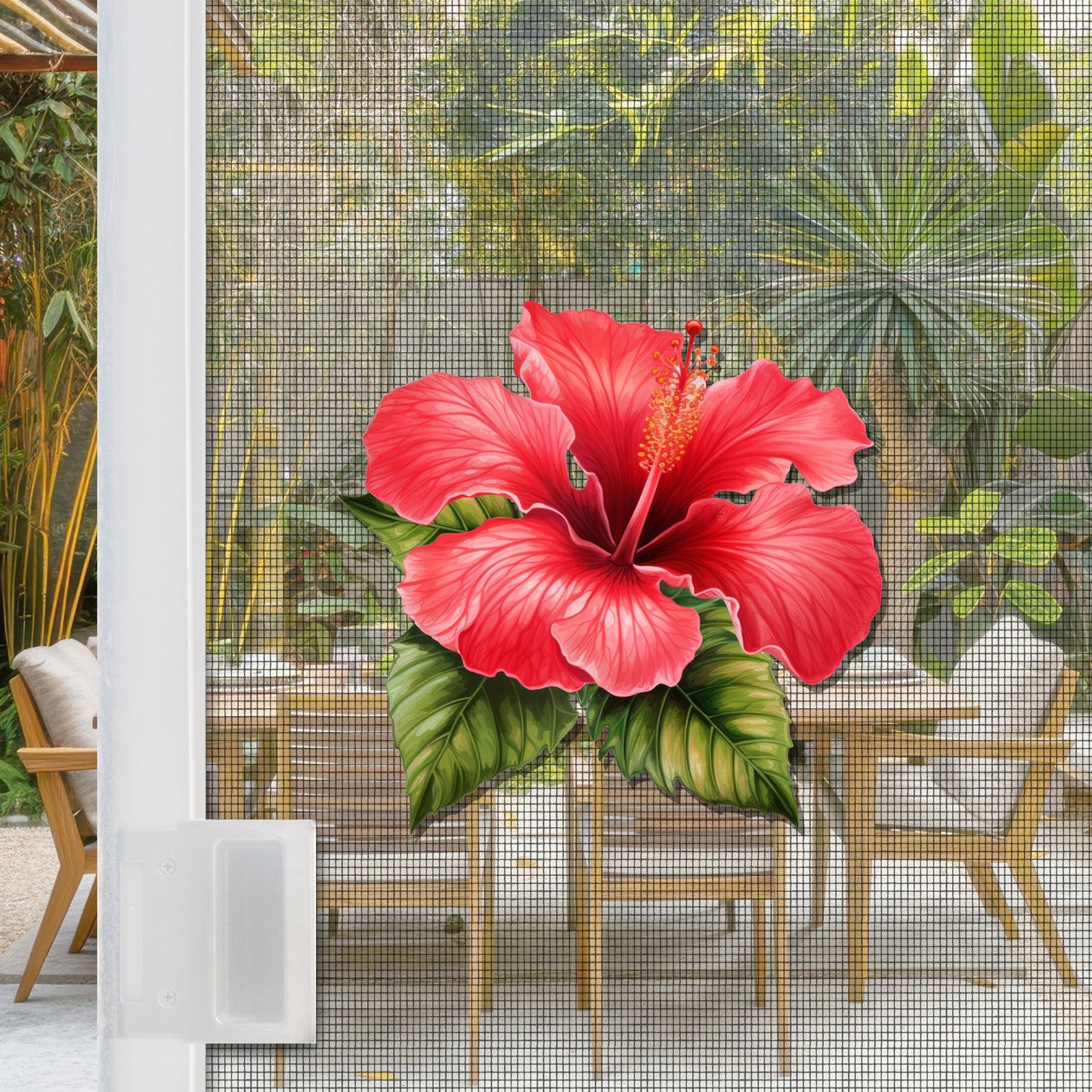 PRE-ORDER Flexible Screen Door Magnets (Not for Retractable/Glass) - Hibiscus