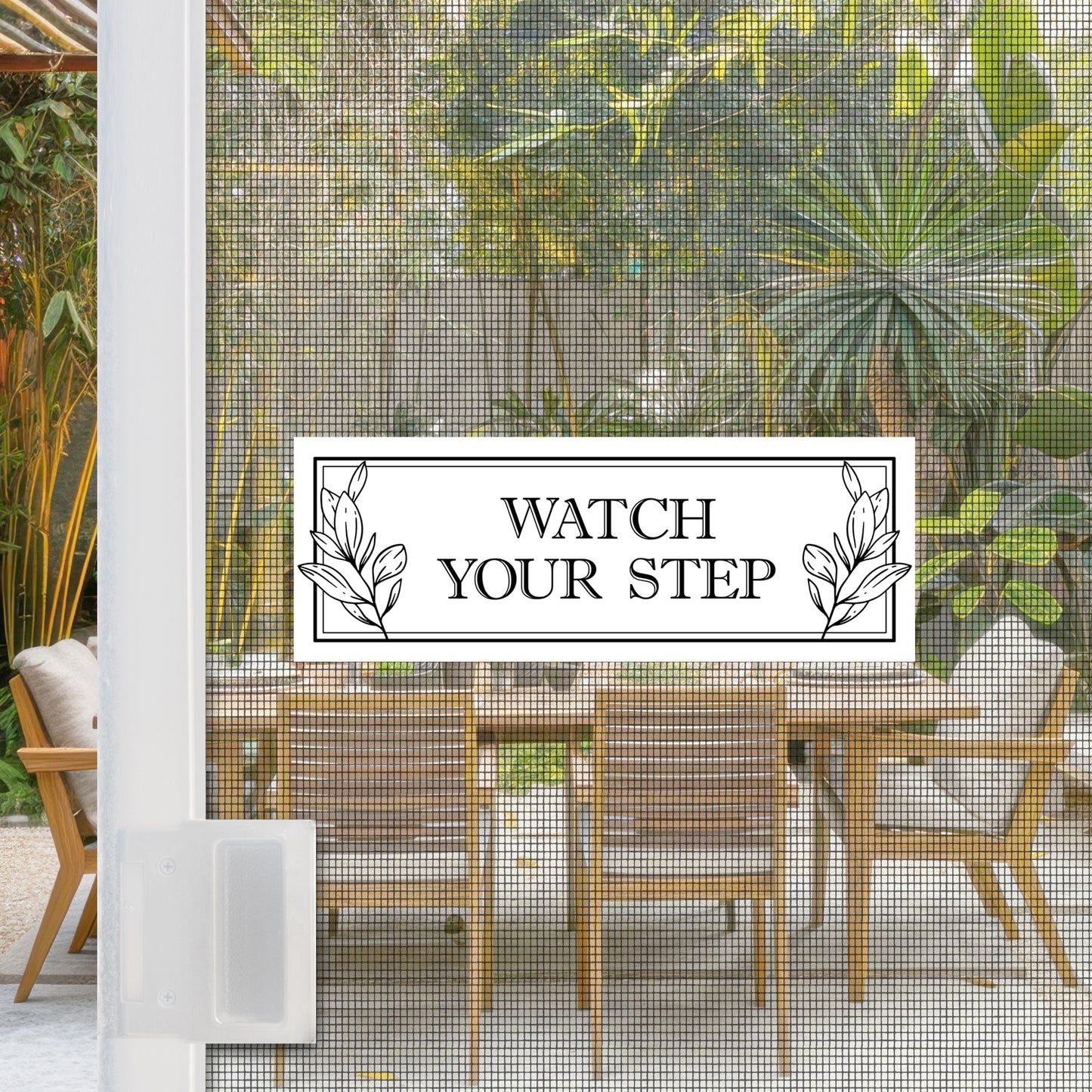 Flexible Screen Door Magnets (Not for Retractable/Glass) - Watch Your Step