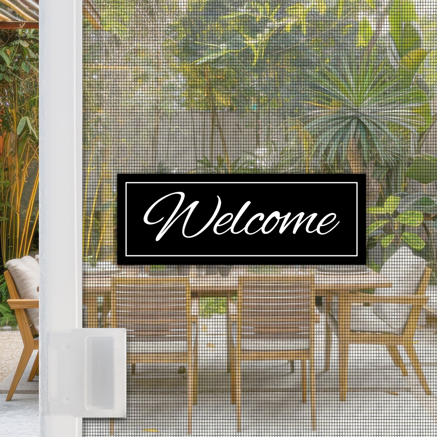 Flexible Screen Door Magnets (Not for Retractable/Glass) - Welcome Script
