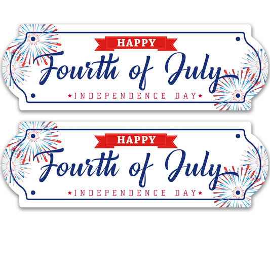 Acrylic Screen Door Magnets (Not for Retractable/Glass) - Happy Fourth of July