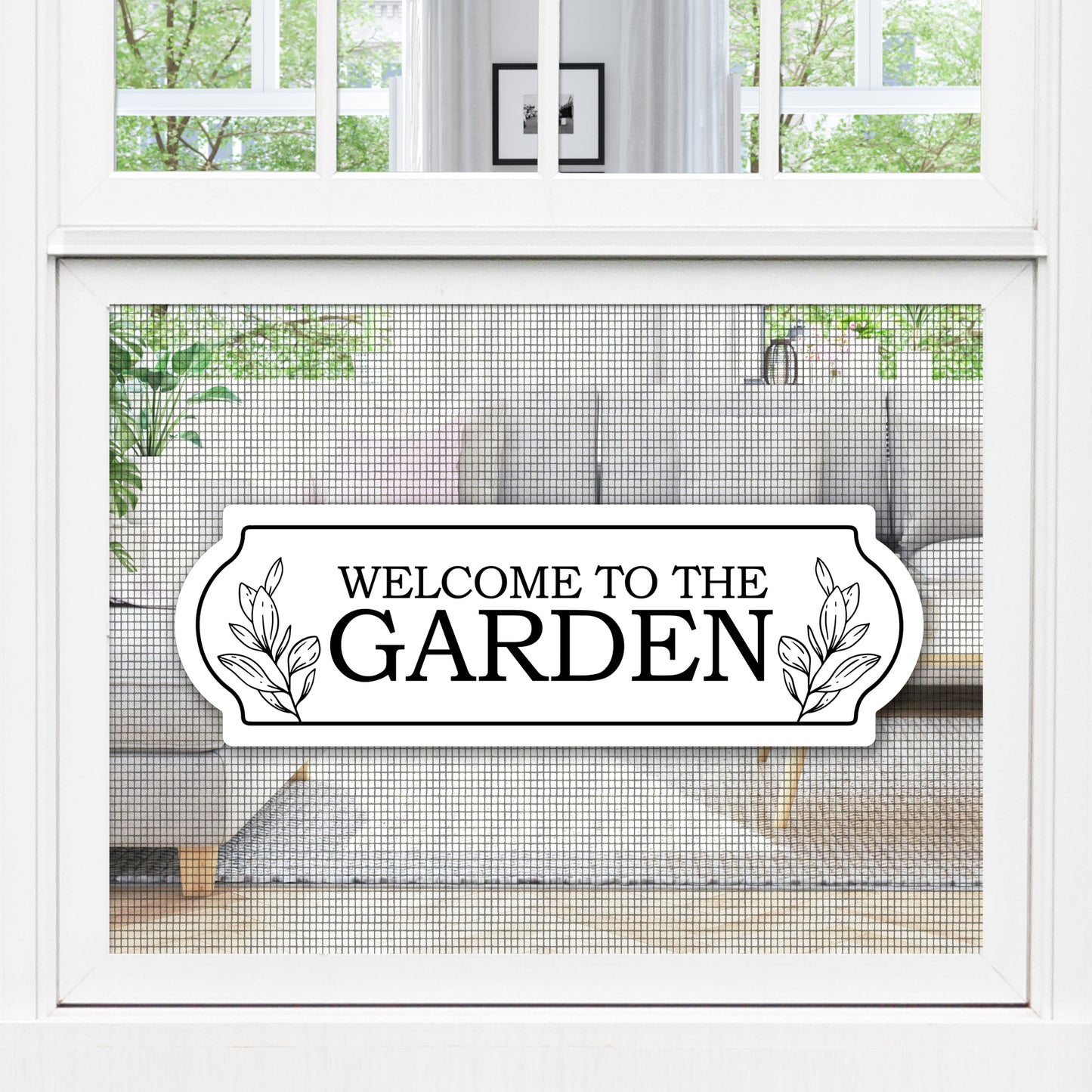 Acrylic Screen Magnets for Screen Doors & Windows (Set of 2) - Garden