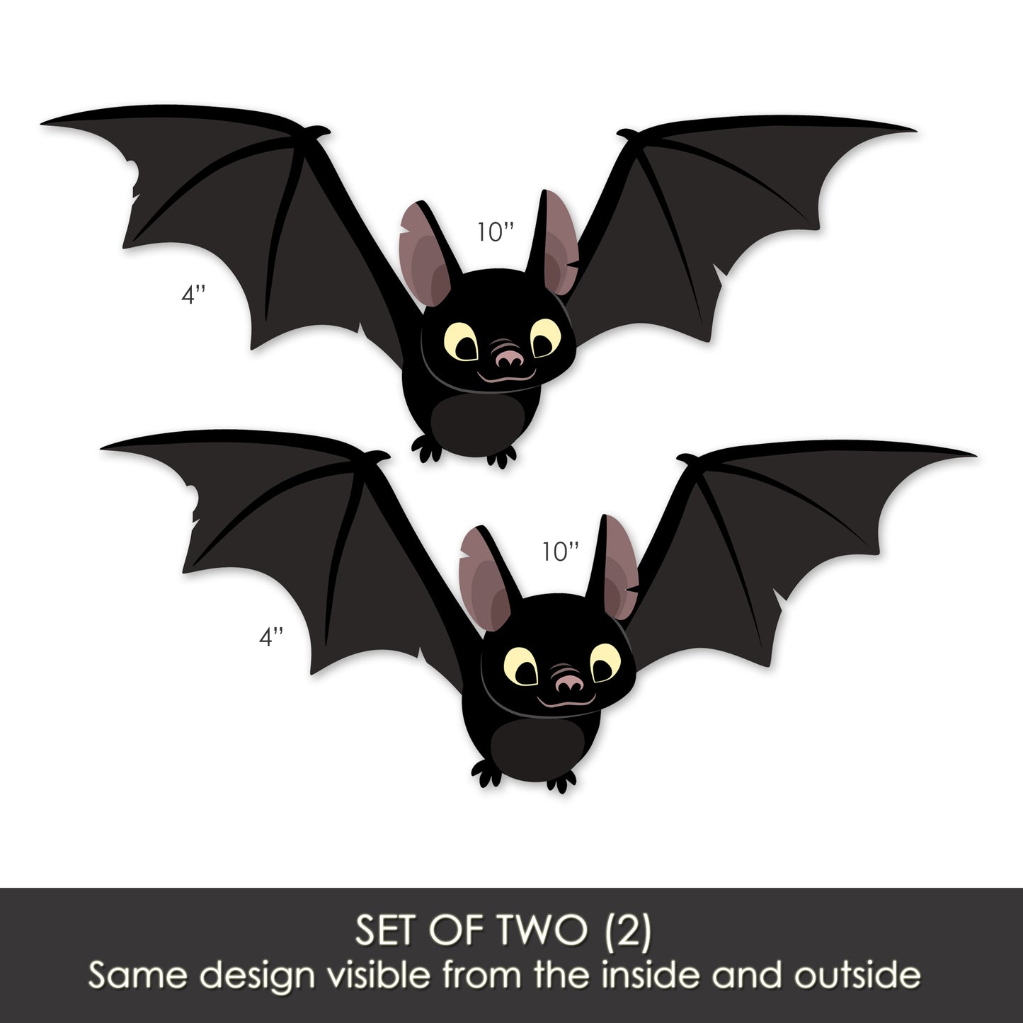 CLEARANCE Acrylic Screen Door Magnets (Not for Retractable/Glass) - (Small) Halloween Bat