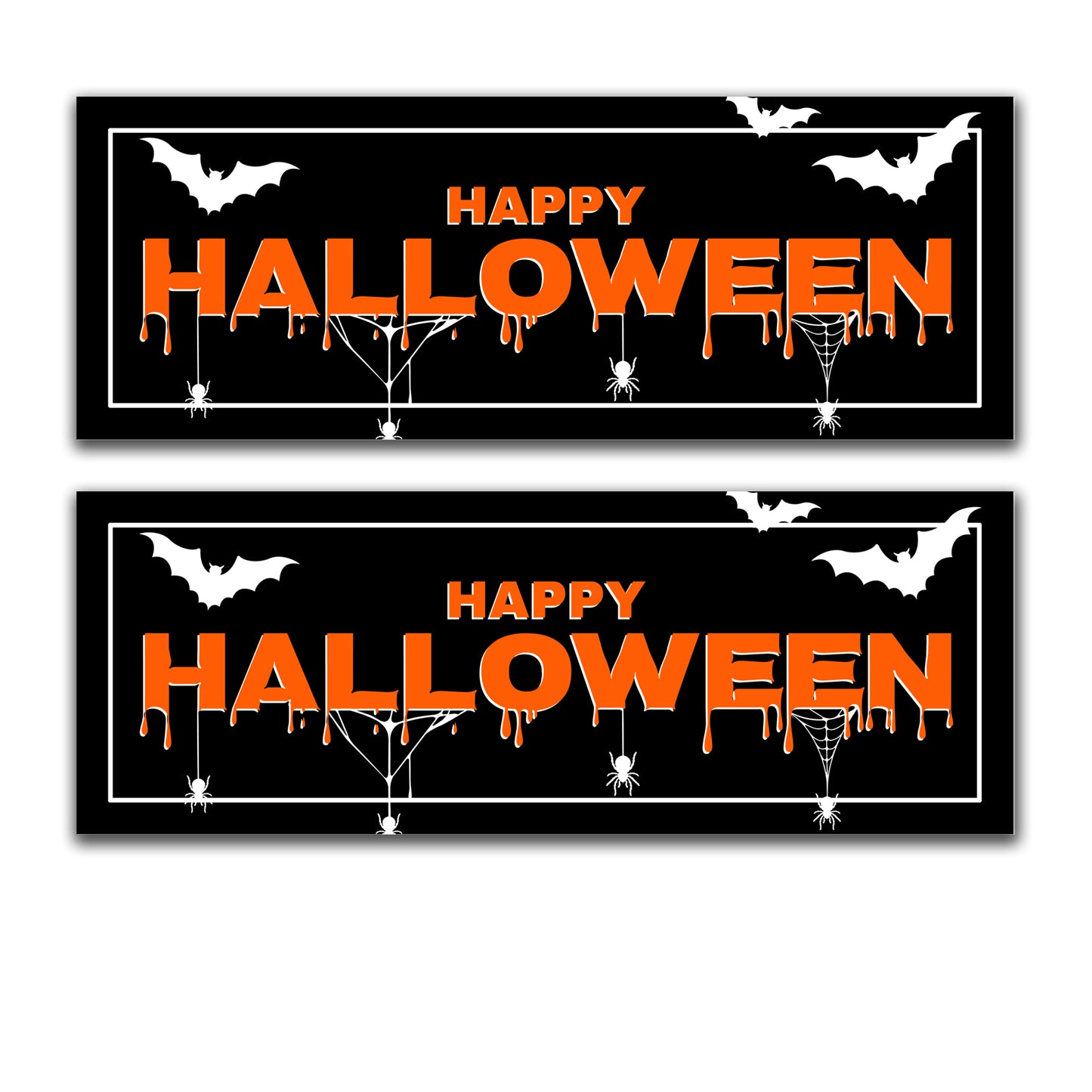 CLEARANCE Acrylic Screen Door Magnets (Not for Retractable/Glass) - Happy Halloween Black