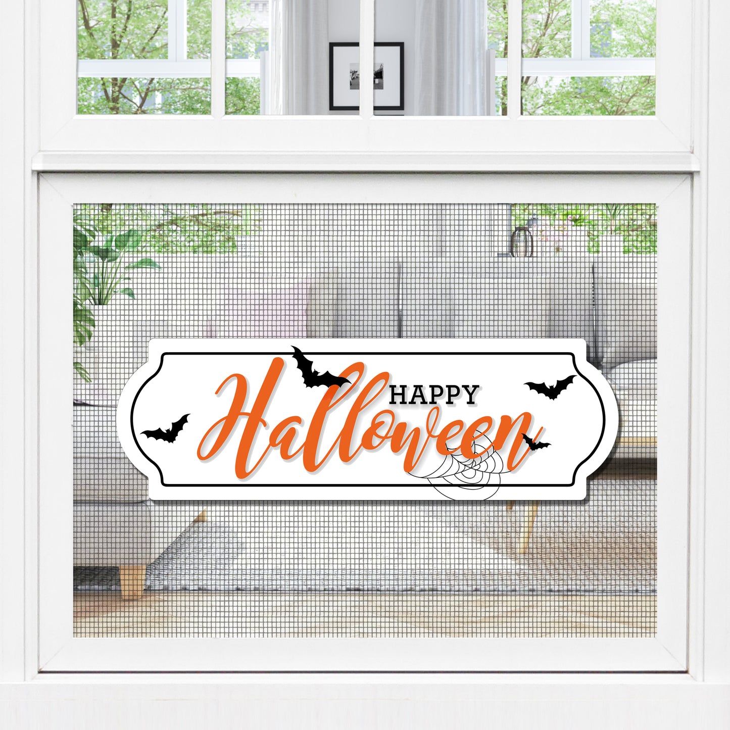 Acrylic Screen Door Magnets (Not for Retractable/Glass) - Happy Halloween