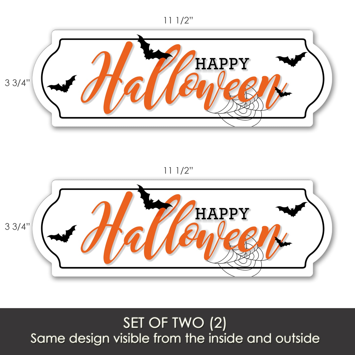 Acrylic Screen Door Magnets (Not for Retractable/Glass) - Happy Halloween