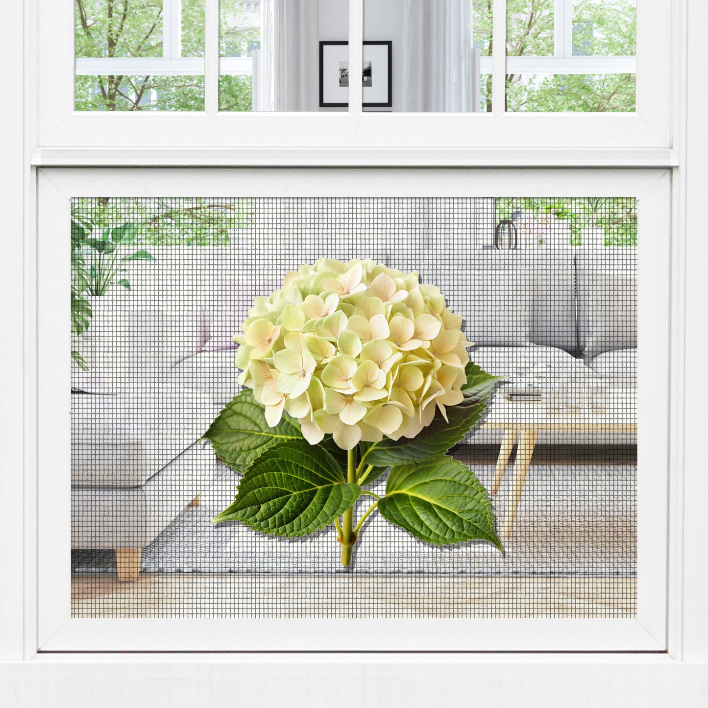 Acrylic Screen Magnets for Screen Doors & Windows (Set of 2) - Hydrangea
