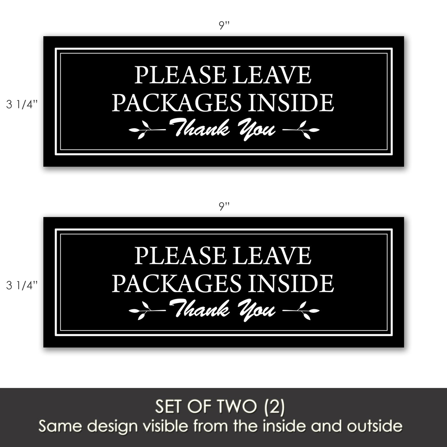Acrylic Screen Door Magnets (Not for Retractable/Glass) - (Small) Leave Packages Inside