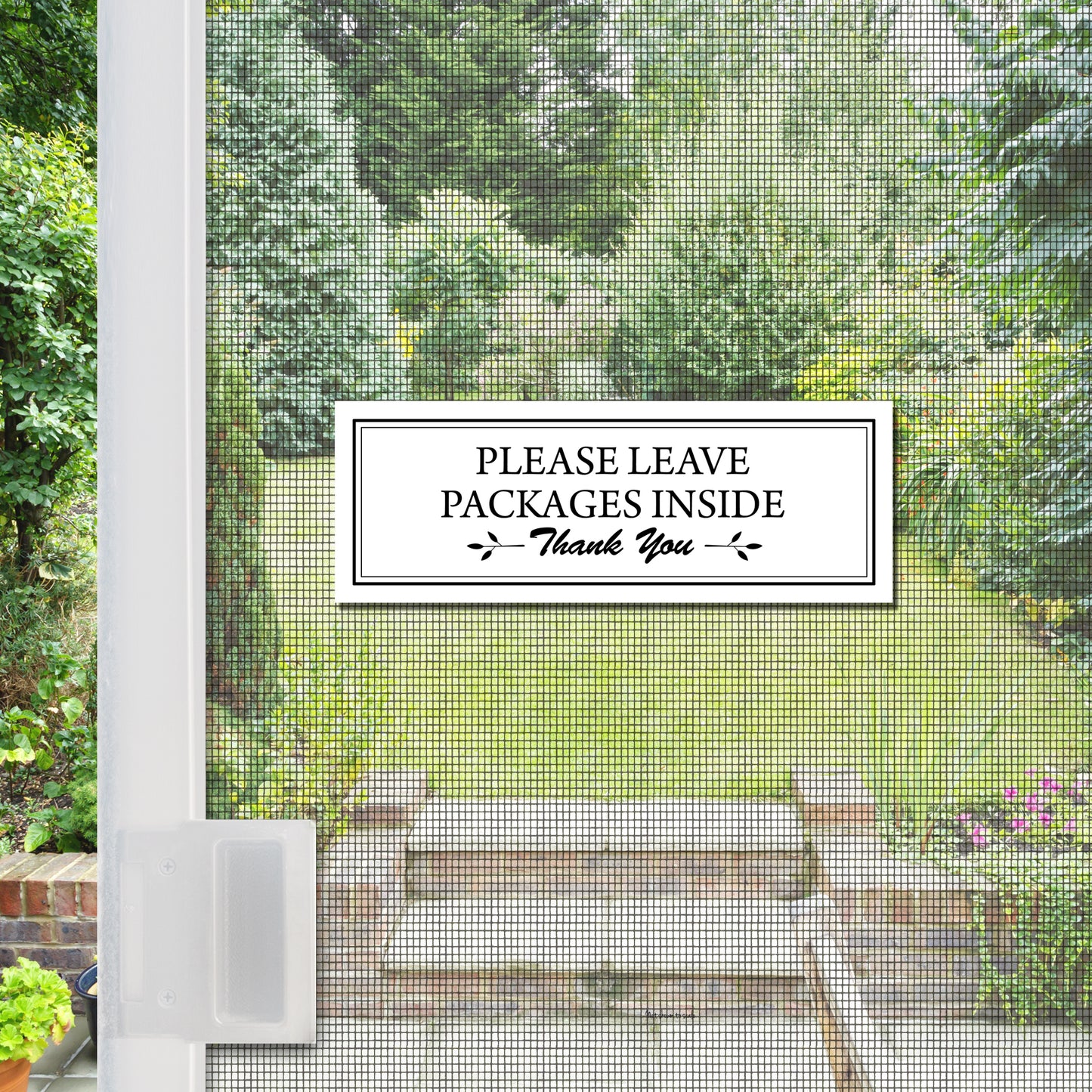 Acrylic Screen Door Magnets (Not for Retractable/Glass) - (Small) Leave Packages Inside White