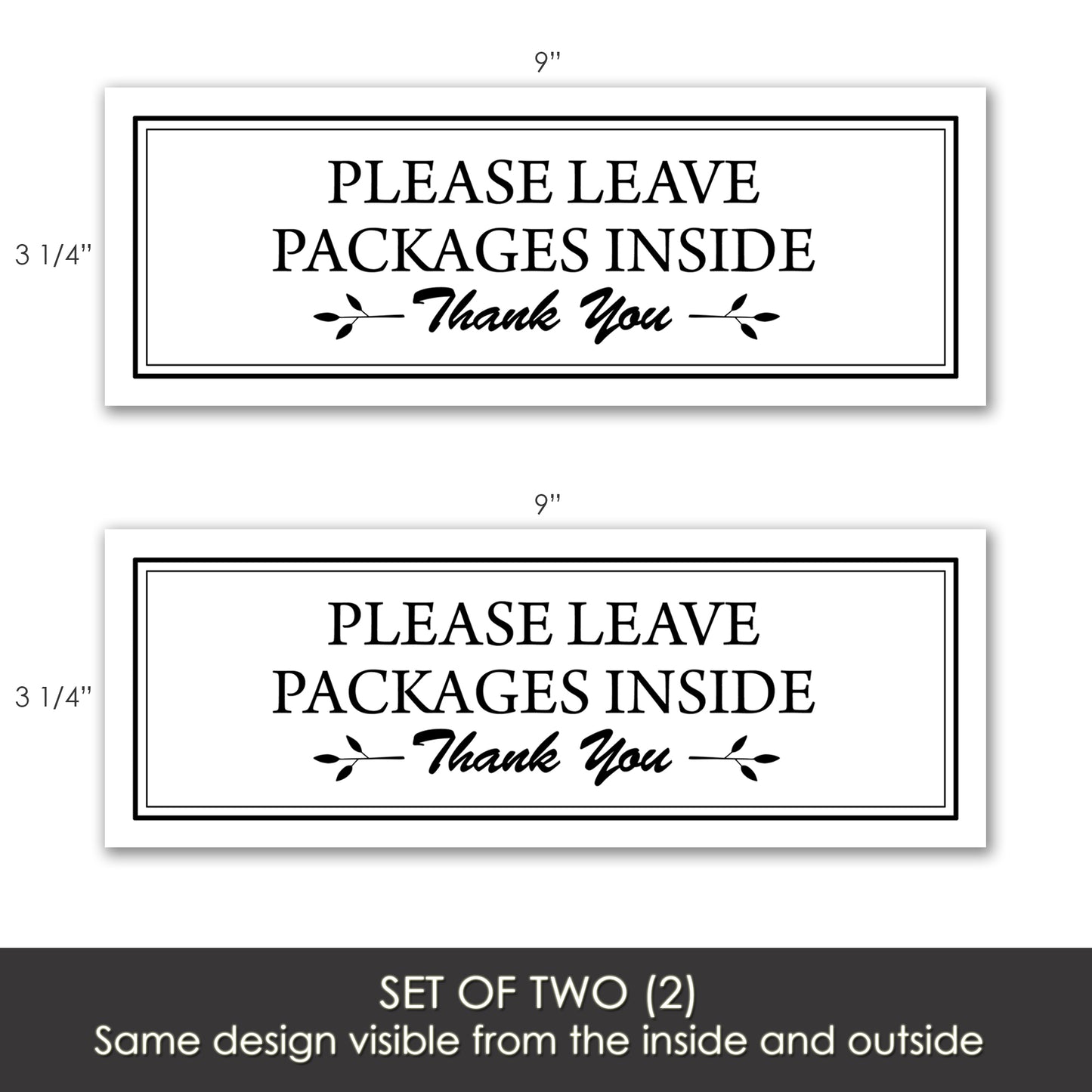 Acrylic Screen Door Magnets (Not for Retractable/Glass) - (Small) Leave Packages Inside White