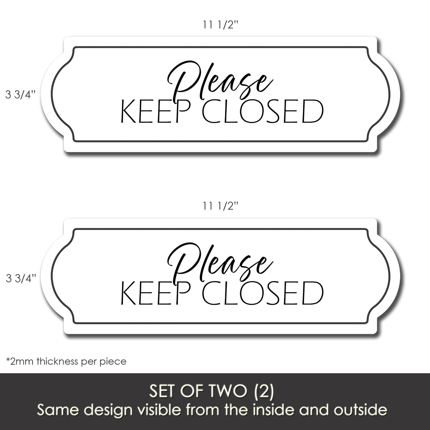 Acrylic Screen Door Magnets (Not for Retractable/Glass) - Keep Closed Curve