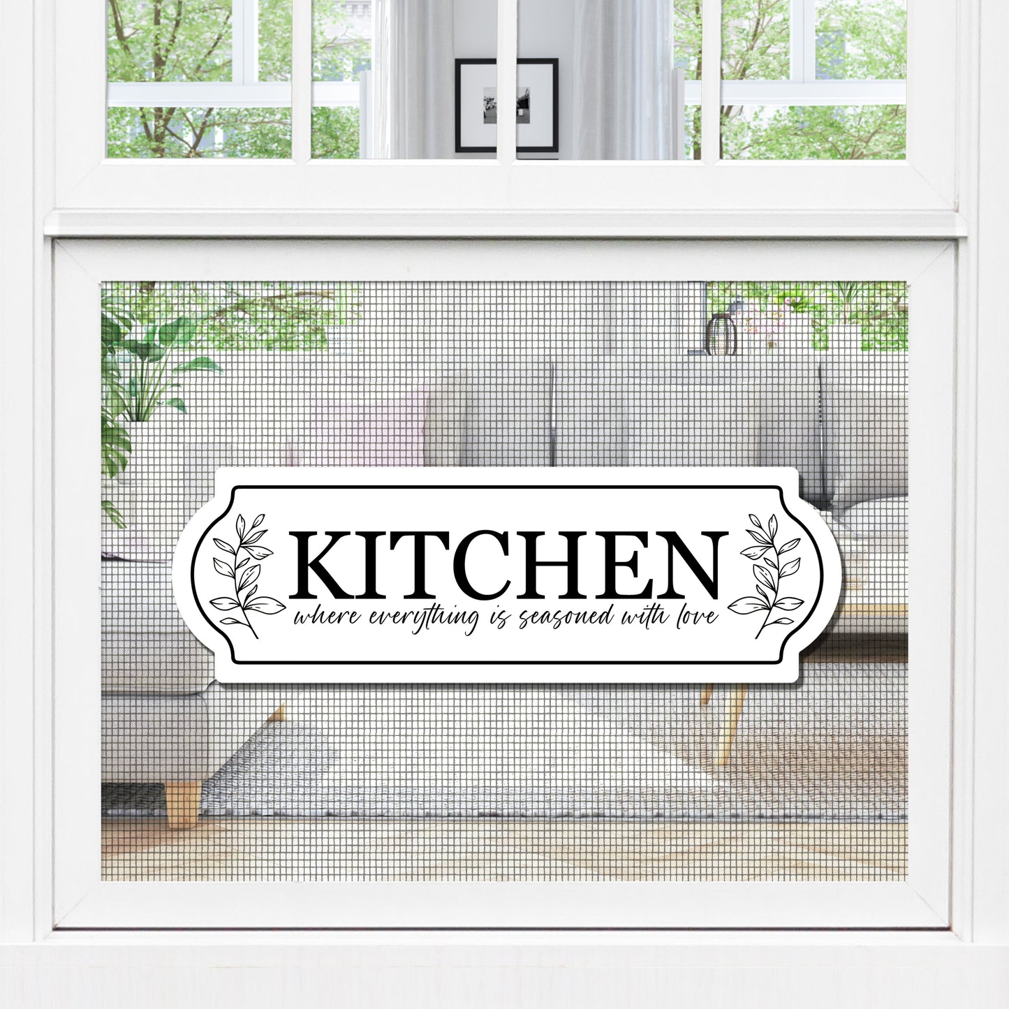 CLEARANCE Acrylic Screen Door Magnets (Not for Retractable/Glass) - Kitchen Leaves