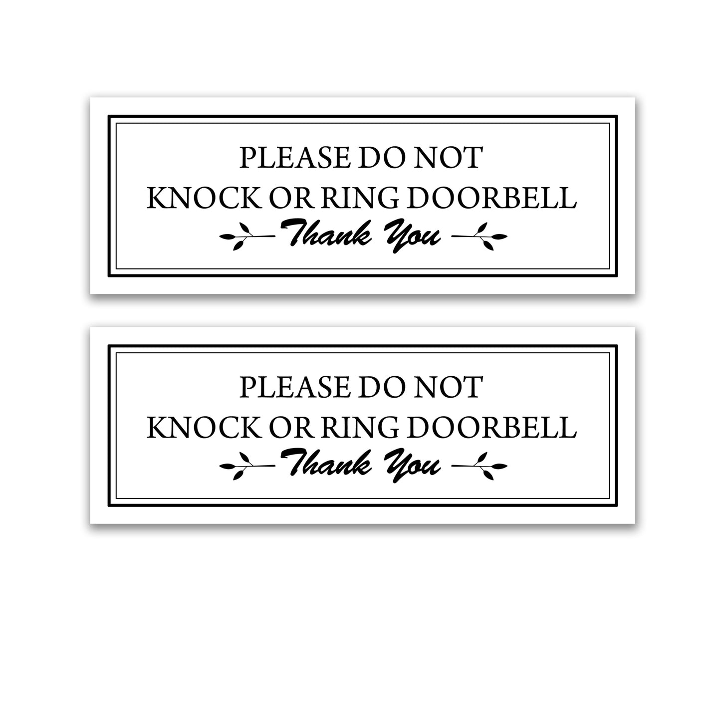 Acrylic Screen Door Magnets (Not for Retractable/Glass) - (Small) Do Not Knock White