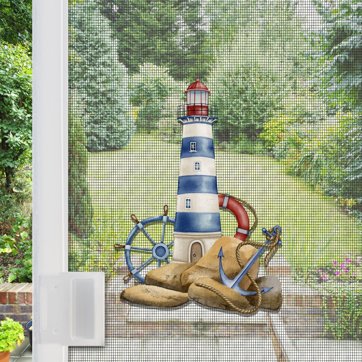 Acrylic Screen Door Magnets (Not for Retractable/Glass) - (Small) Lighthouse