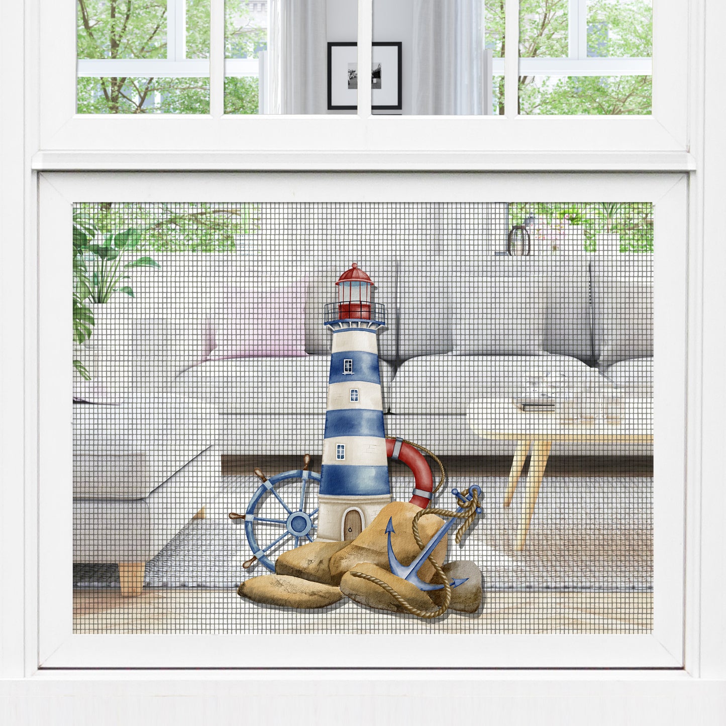 Acrylic Screen Door Magnets (Not for Retractable/Glass) - (Small) Lighthouse