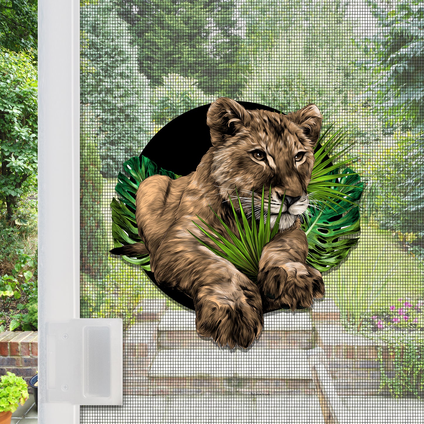 CLEARANCE Acrylic Screen Door Magnets (Not for Retractable/Glass) - Lion Cub