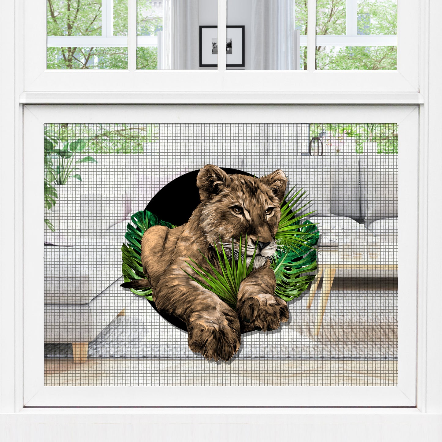 CLEARANCE Acrylic Screen Door Magnets (Not for Retractable/Glass) - Lion Cub