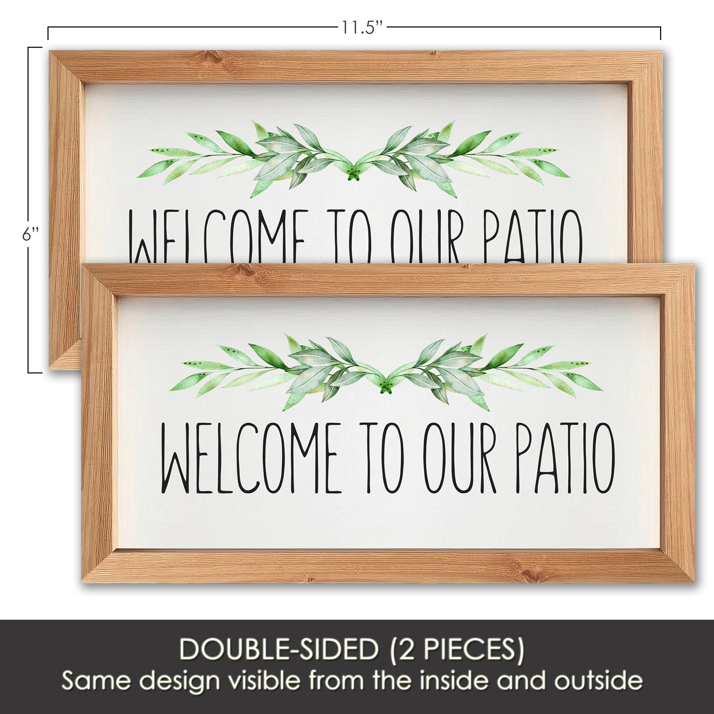 Acrylic Screen Magnets for Screen Doors & Windows (Set of 2) - Patio Faux Wooden