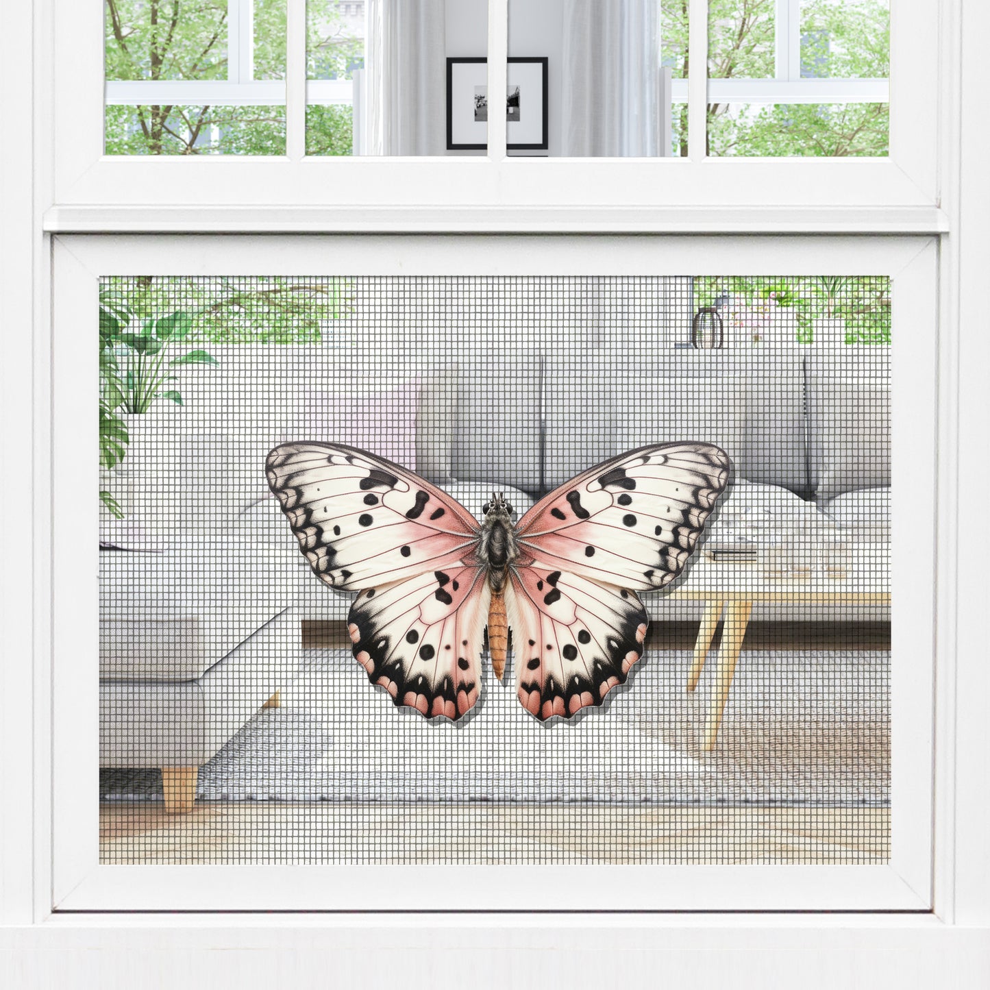 Acrylic Screen Door Magnets (Not for Retractable/Glass) - Pink Butterfly