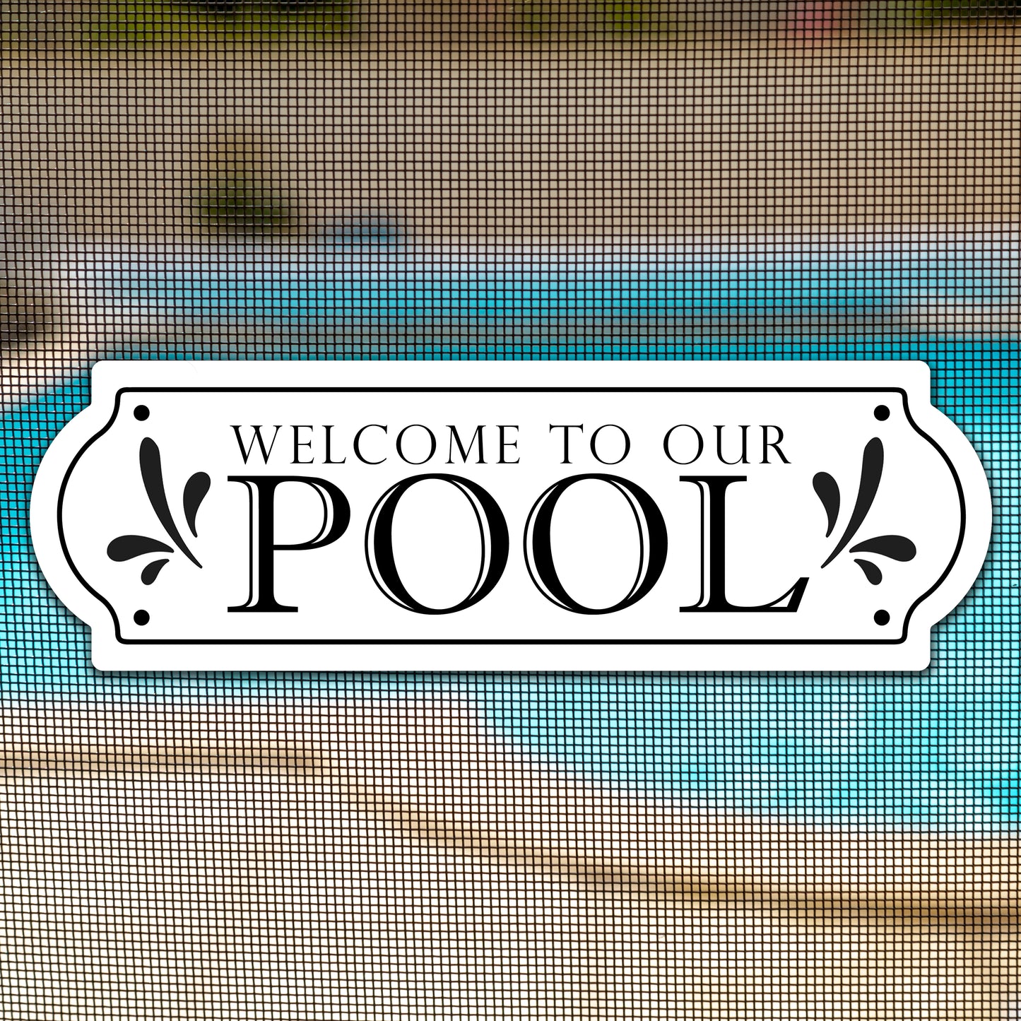 Acrylic Screen Door Magnets (Not for Retractable/Glass) - Pool