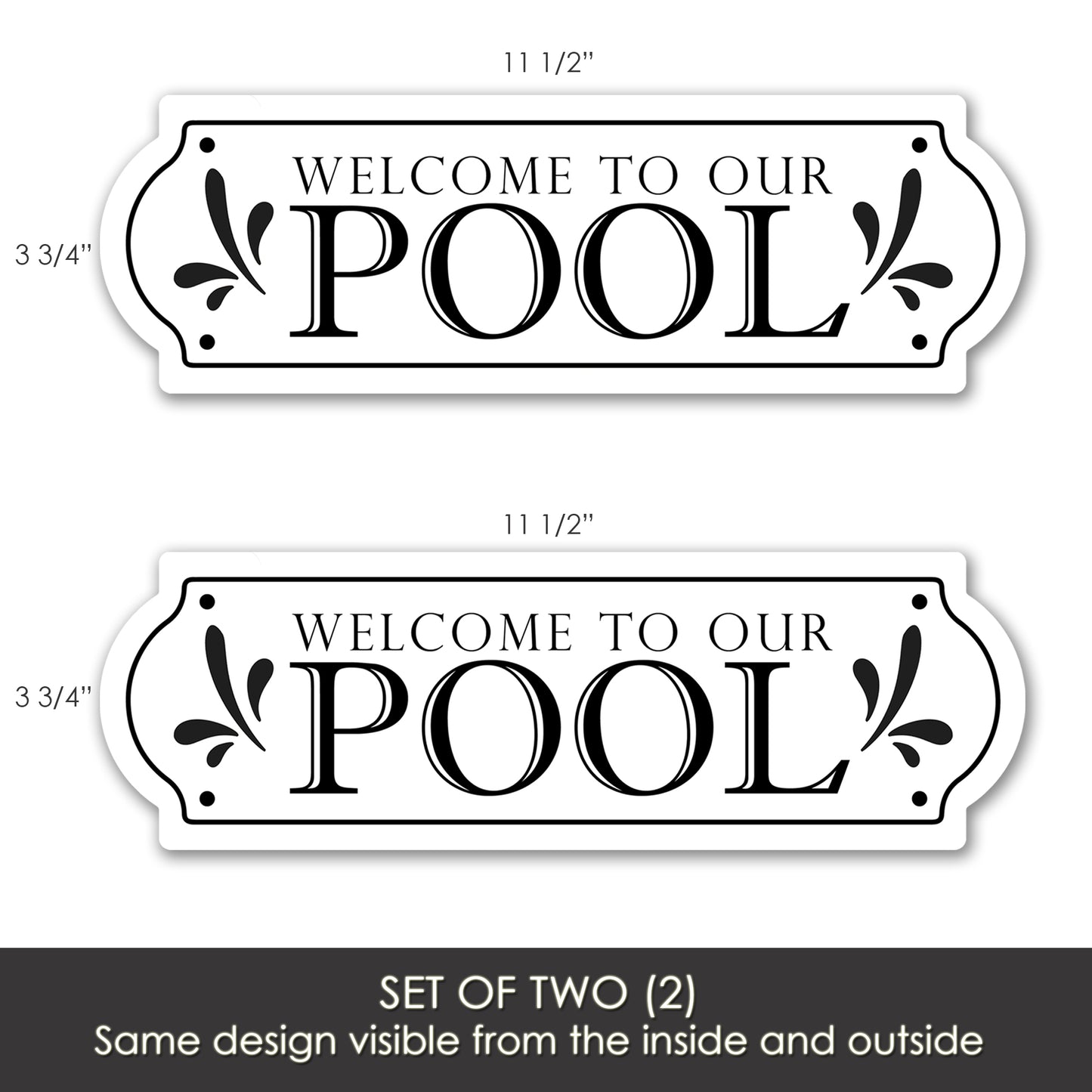 Acrylic Screen Door Magnets (Not for Retractable/Glass) - Pool