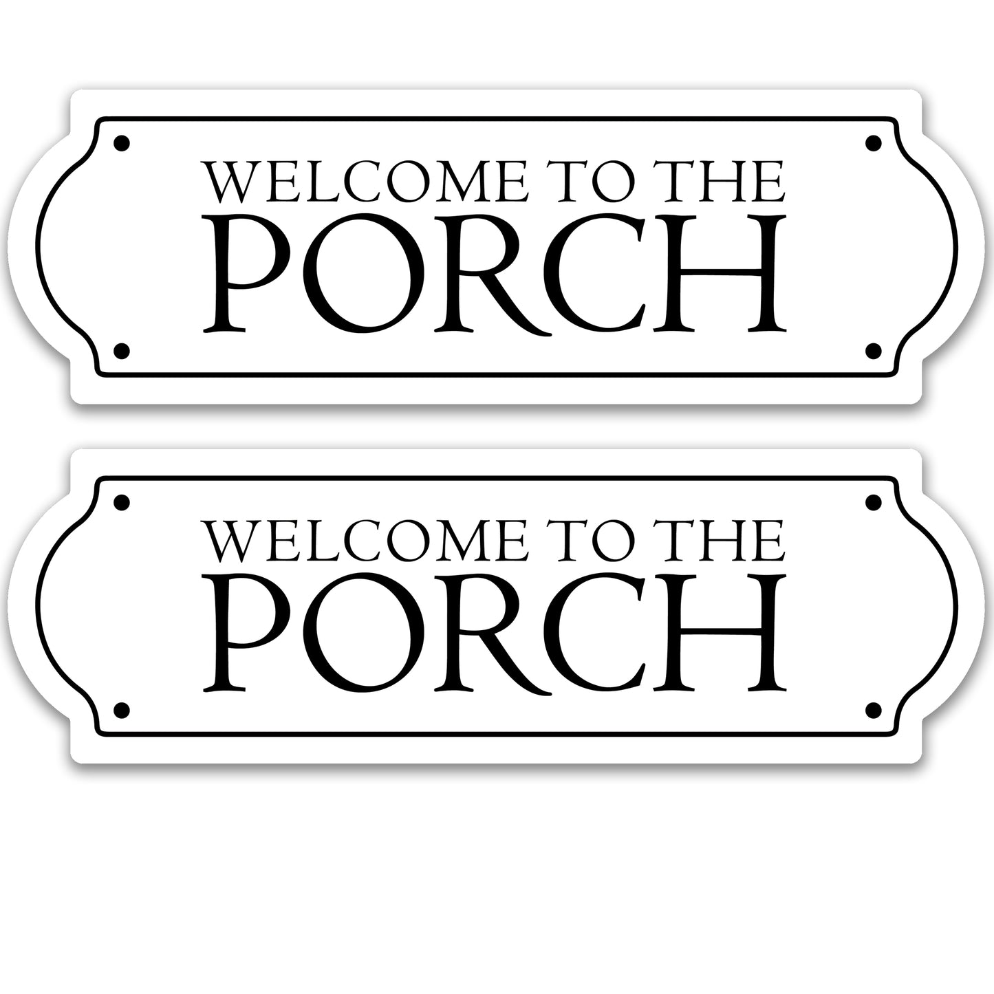2 Pcs Premium Decals for Glass Doors & Windows (Double-Sided for Glass Only) - Porch