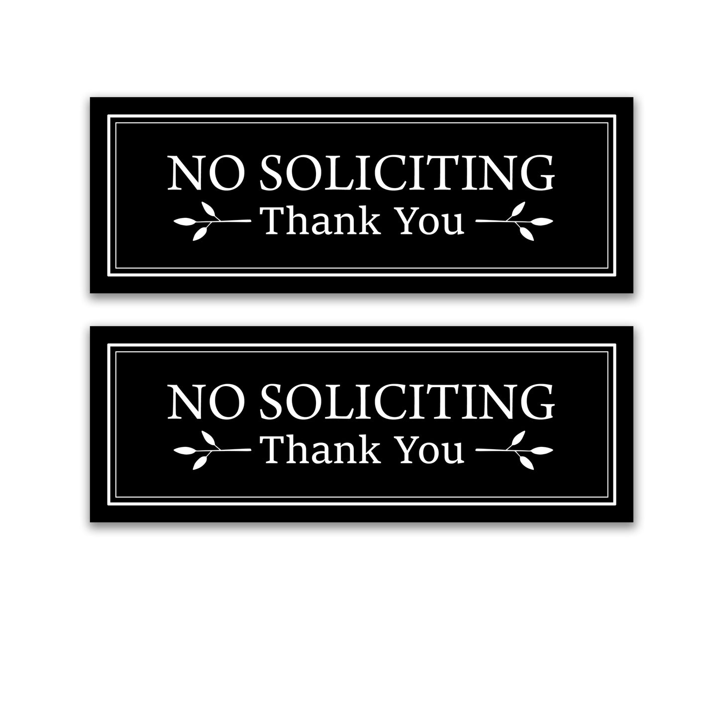 Acrylic Screen Door Magnets (Not for Retractable/Glass) - No Soliciting