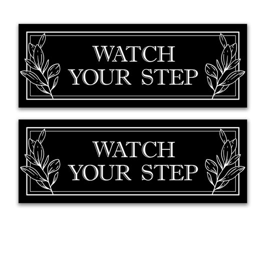 Acrylic Screen Magnets for Doors & Windows (Set of 2) - Watch Your Step